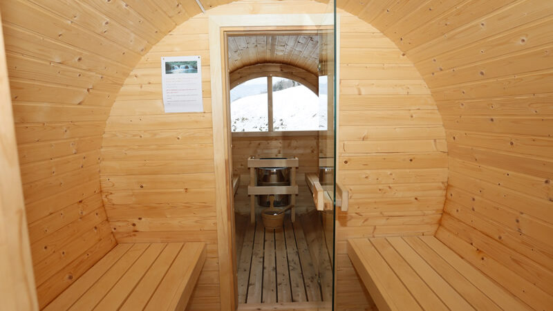 sauna finlandese val fiemme dolomiti